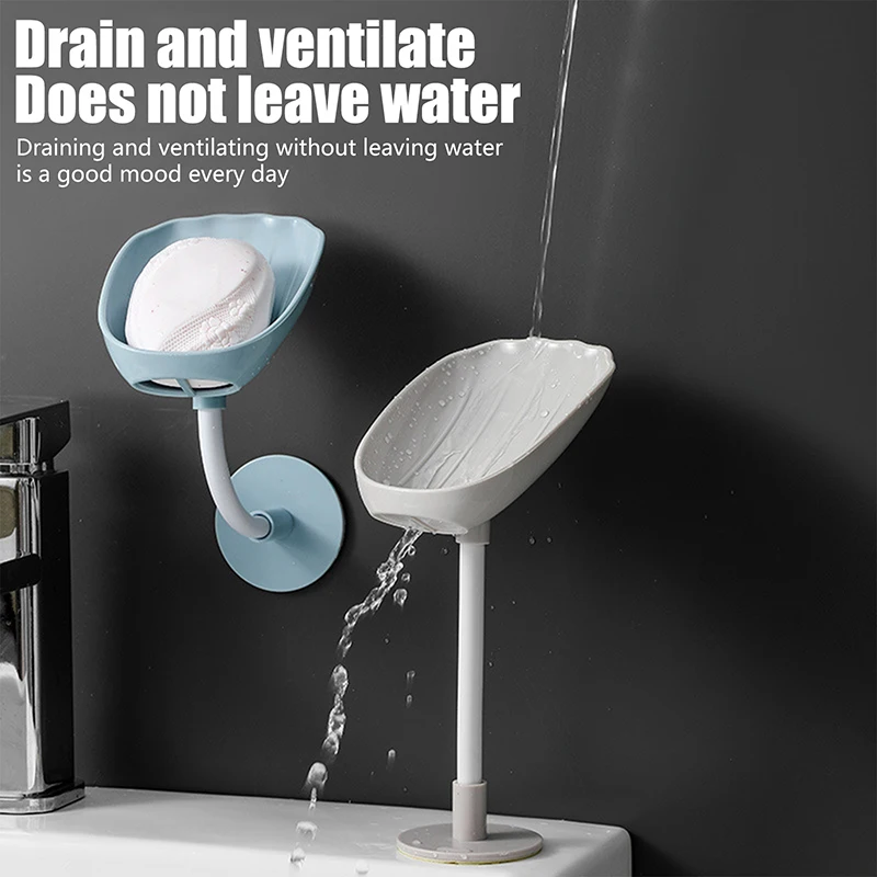 New Leaf Shape Soap Box Drain Soap Holder Box Bathroom Accessories - Image 2