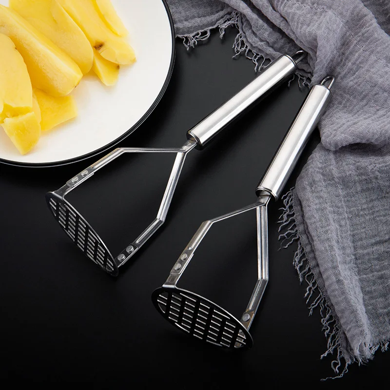 4-styles Stainless Steel Potato Masher Kitchen Pumpkin Garlic Vegetable Fruit - Image 6