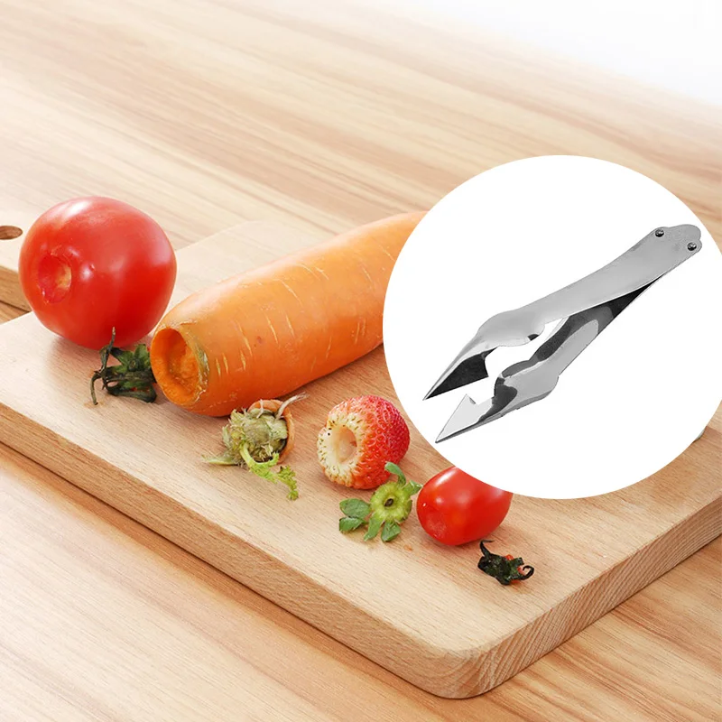 Stainless Steel Strawberry Huller Fruit Peeler Pineapple Corer Slicer Cutter - Image 5