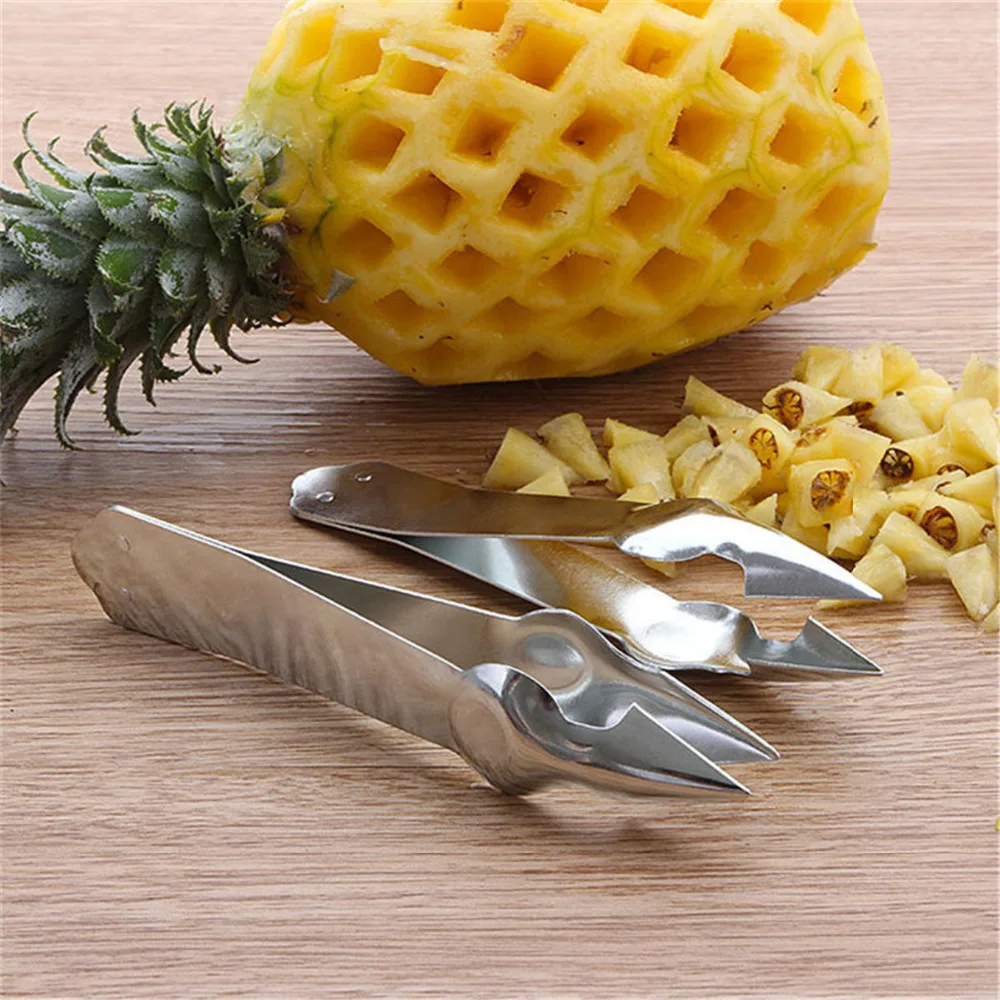 Stainless Steel Strawberry Huller Fruit Peeler Pineapple Corer Slicer Cutter - Image 3
