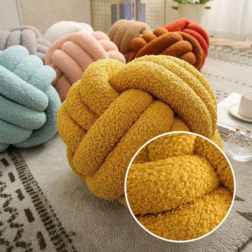 1pc Soft Knot String Ball Cushions Bed Stuffed Pillow Home Decor Cushion - Image 5
